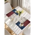 thumbnail image 5 of Vintage Star Country Placemats Set of 8, American Flag Blue Red Placemats for Dining Table, Place Mats for Kitchen Tabletop, Waterproof Wipeable Dining Table Mats Set, 5 of 9