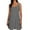 Gray, variant on Women's Summer Casual V Neck Sleeveless Mini Dress, Soft & Stretchy, with Coconut Tree Print, Multiple Sizes