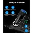 thumbnail image 6 of Type C Car Charger,Fast Charging HopePow Dual Usb Car Charger for Android with Charger Block with 2PACK Type-C USB C Cables 6ft 10ft Cigarette Lighter Socket Car Charger Adapter,Black, 6 of 7