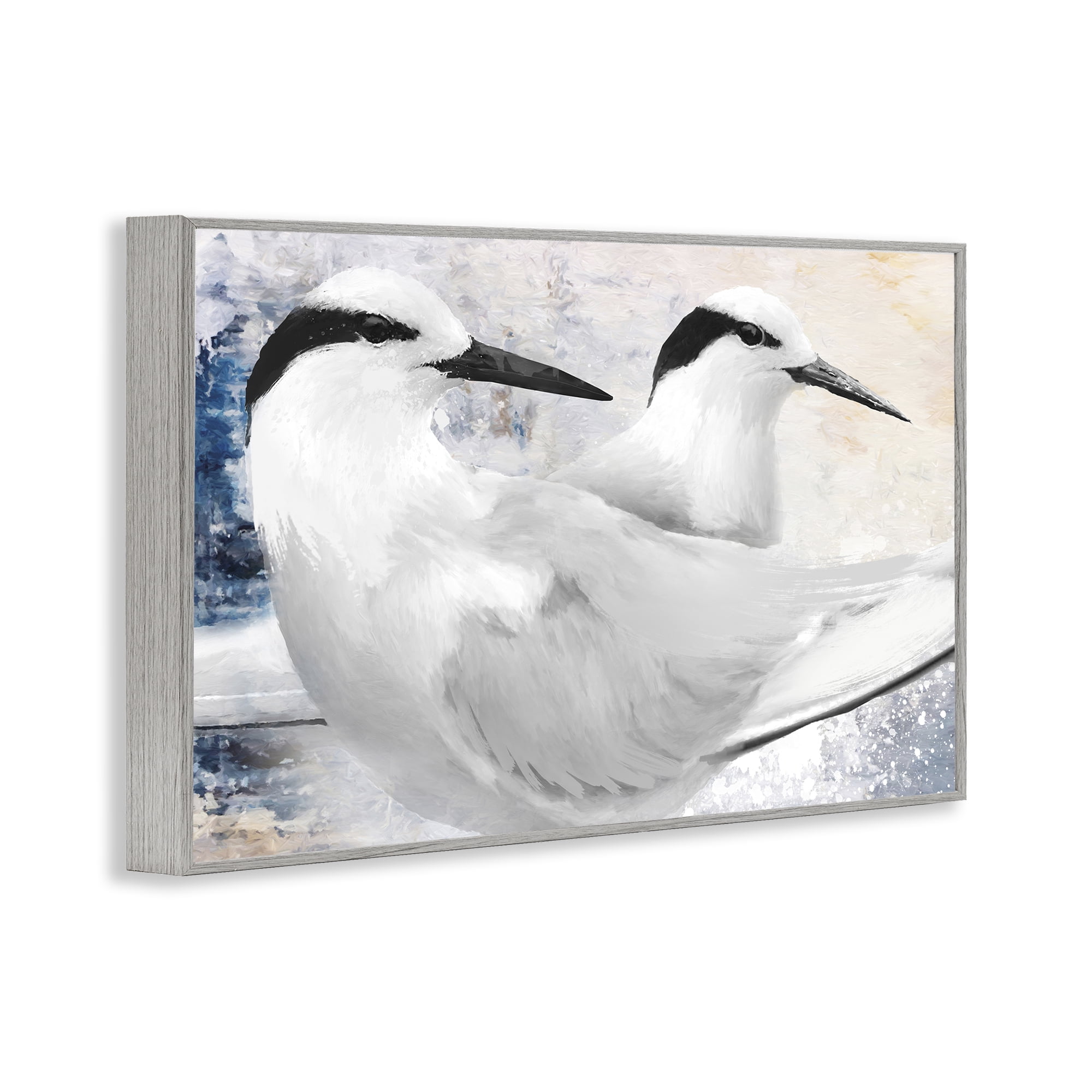 Stupell Industries Black Naped Tern Gray Framed Giclee Art, design by Porter Hastings