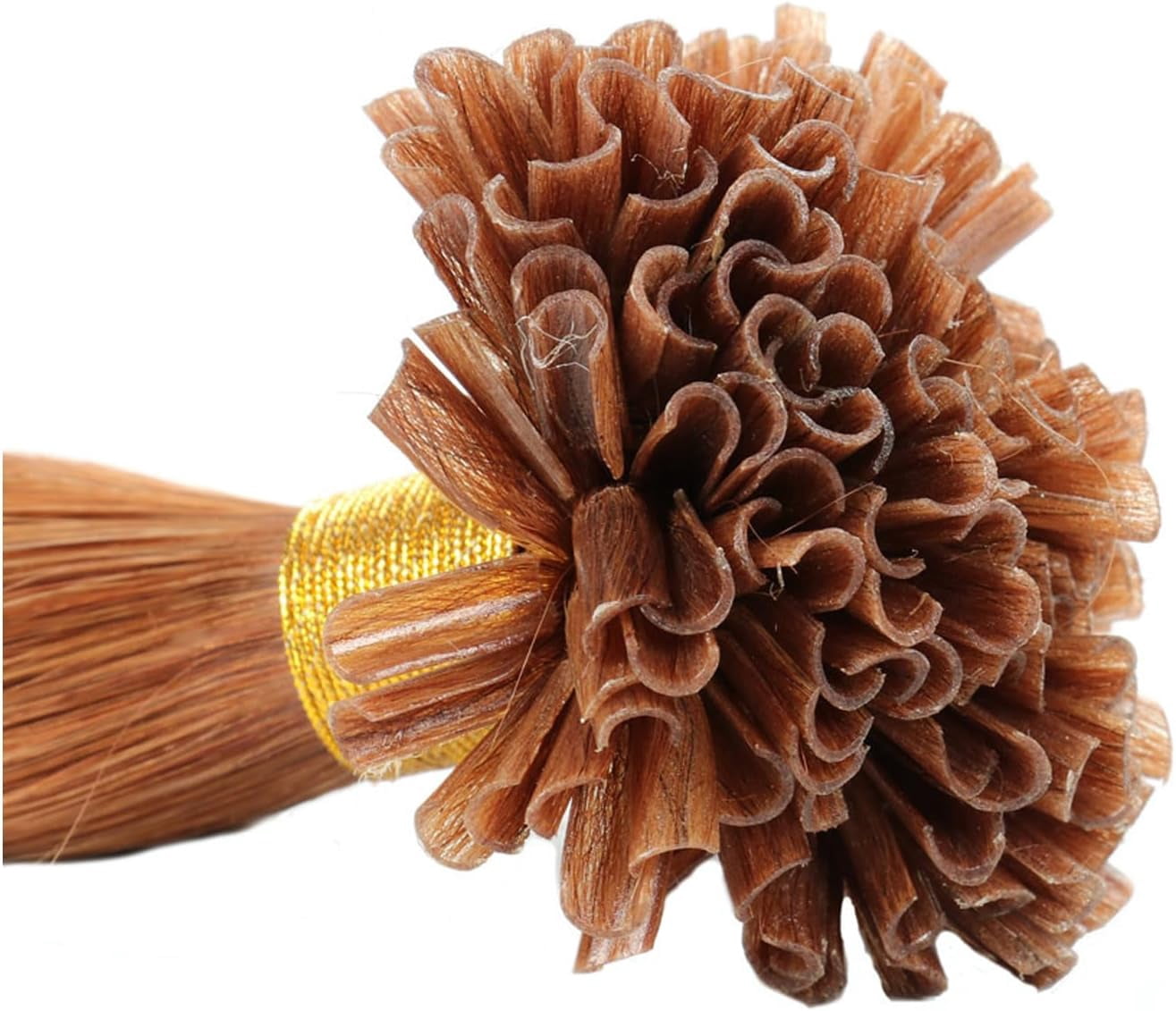 Aorsher U Tip Pre Bonded Remy Human Hair Extensions, 100 Strands Per Package, Nail Tip Italian Keratin Fushion 18Inch, Auburn Hairpiece Long Straight Silky for Women