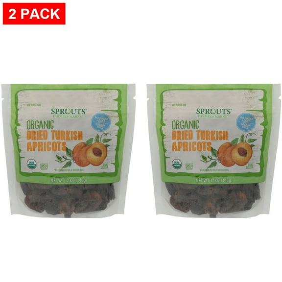 Sprouts Organic Dried Turkish Apricots 12 oz (Pack of 2)