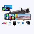 thumbnail image 2 of 12Inch 4K 2160P Dash Cam Carplay & Auto 5G Rearview Mirror Camera Car DVR GPS Navigation Video Recorder Dual Lens ,Clear Images, 2 of 7