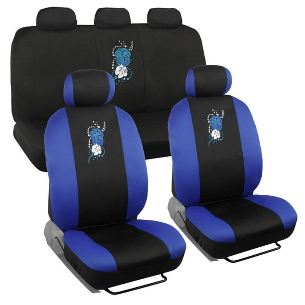 9 Piece Blue Hawaiian Hibiscus Flower Print Design Car Auto Seat Cover Velour Material Durable Construction By Bdk Com - Hibiscus Print Car Seat Covers 9 Piece Blue Hawaiian Hibiscus Flower Print Design Car Auto Seat Cover Velour Material Durable Construction By Bdk Com - Hibiscus Print Car Seat Covers