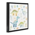 thumbnail image 2 of Stupell Industries Cottage Different Dinosaur Wonders Black Floating Frame Canvas Art, 18 x 18, by Lazar Studio, 2 of 8