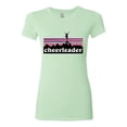 thumbnail image 2 of Wild Bobby Cheerleader Silhouette Girl Sports Women Slim Fit Junior Tee, Mint, X-Large, 2 of 5