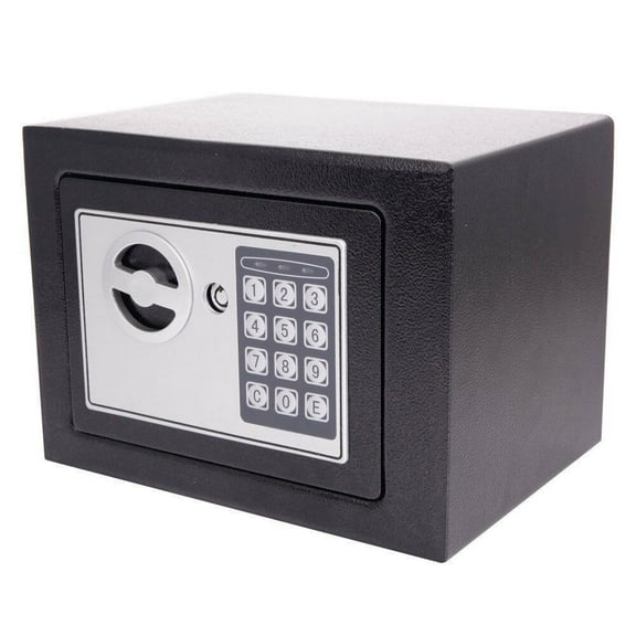 AEGFKDBlack small electronic durable digital safe - with keyboard lock, home office hotel safe, mini electronic password security box, portable anti-theft digital safe, home office valuable