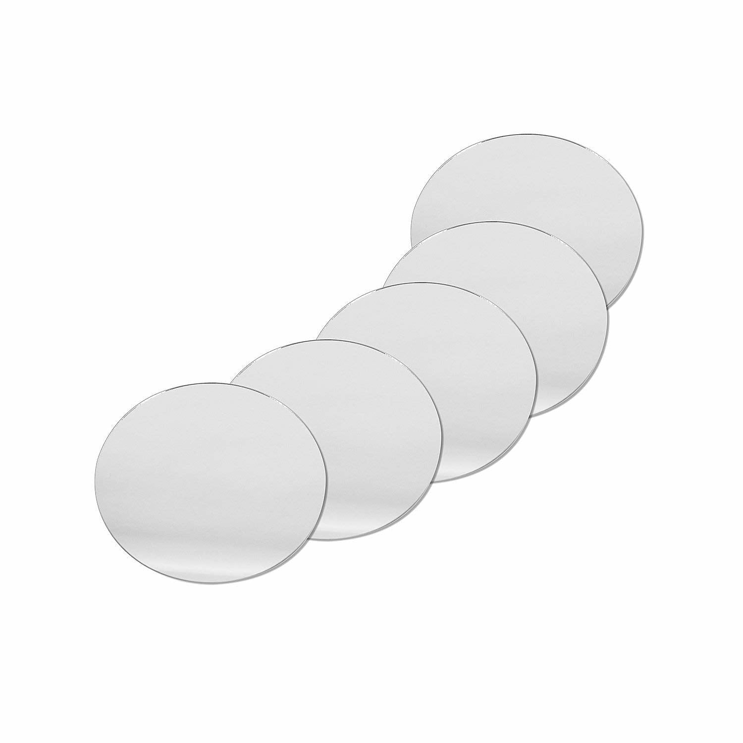 Craft and Party 4 inches Small Round Mirrors Tiles Craft , Décor Set