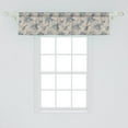 thumbnail image 2 of Ambesonne Botanical Valance Pack of 2, Bicolour Orchid Flowers, 54"X12", Dark Sky Blue Pale Peach, 2 of 3