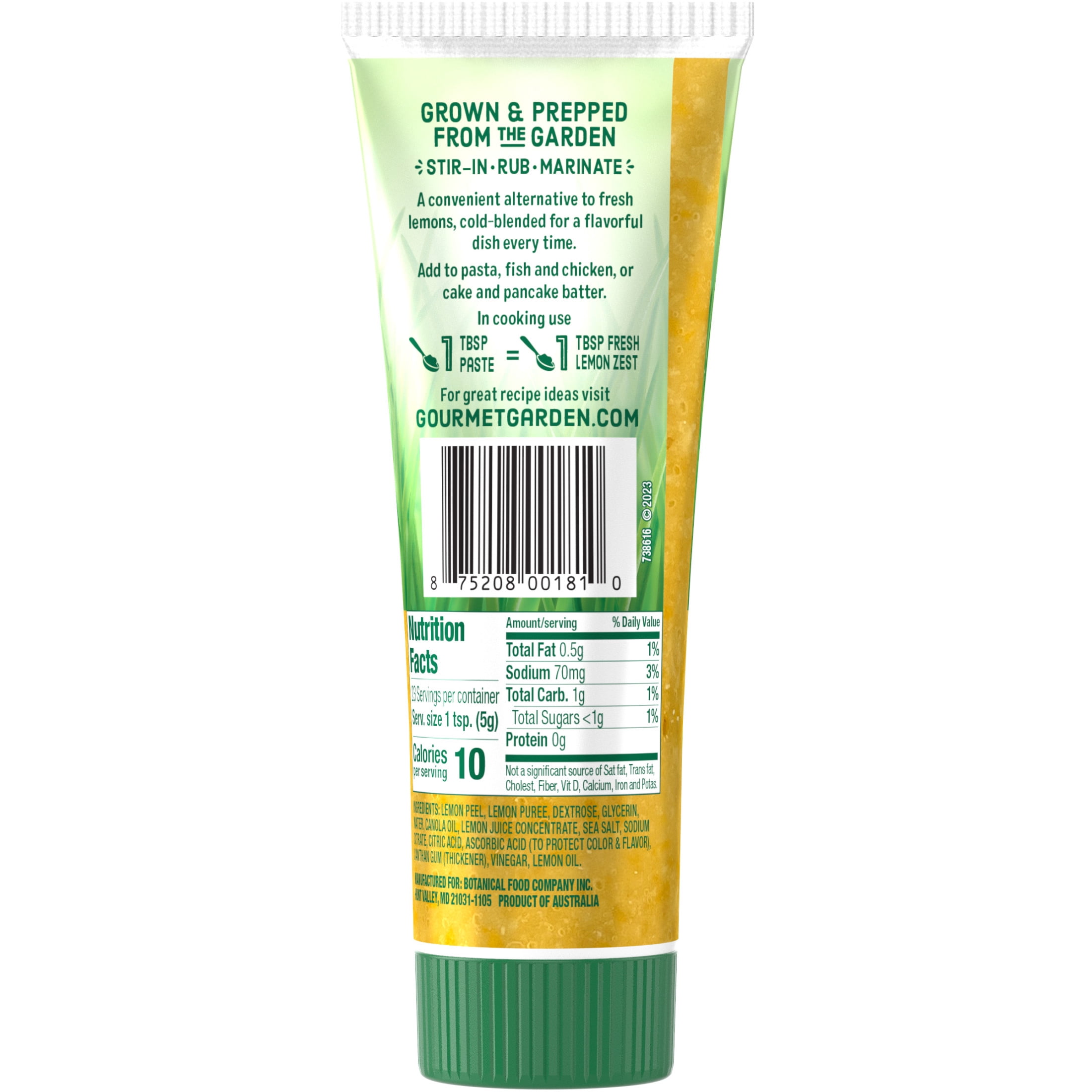 Gourmet Garden Gluten Free Zesty Lemon Stir-in Paste, 4 oz
