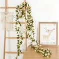 thumbnail image 2 of 2.4m Valentine's Day Flower Garland,Fake Red Roses Vines Plastic Flowers,Faux Plastic Outdoor Hanging Floral Garland Decoration,for Wedding Arch Bedroom Home Wall Backdrop Room Decor(Yellow), 2 of 9