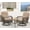 Khaki, variant on MELLCOM 3 Pieces Patio Furniture Set, Outdoor Swivel Rocker Patio Chairs, Wicker Patio Bistro Set with Rocking Chair, Thickened Cushions and Glass Coffee Table for Backyard, Garden, Navy Blue