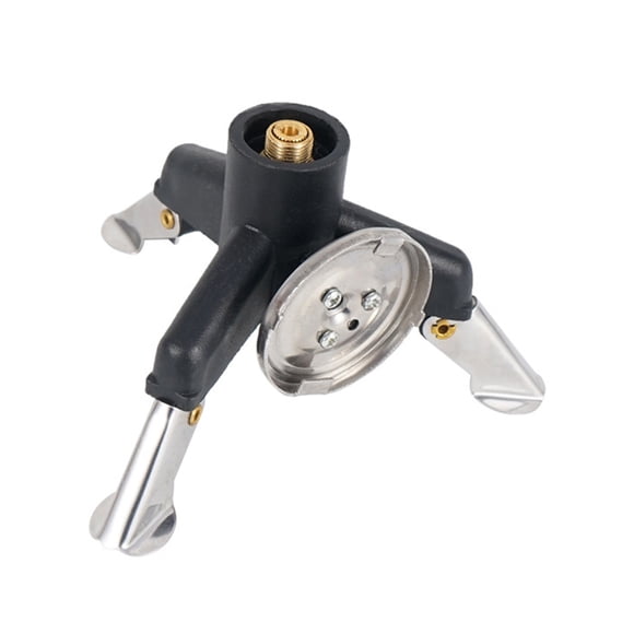 Outdoor Camping Gas Adapter Portable Transfer Head Adapter Foldable Gas Converter Cooking Accessory Black