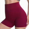 thumbnail image 4 of KPOPLK Biker Shorts for Women High Waist - 8" Workout Shorts with Inner Pocket Yoga Spandex Gym Running Shorts,Wine,Size XL, 4 of 8