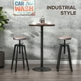 thumbnail image 4 of HOMCOM 41"H Rustic Industrial Elm Wood Top Bar Height Standing Pub Table, 4 of 10