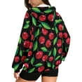 thumbnail image 5 of SCRAWLGOD Cherry Womens Hoodie Zip Up Sweatshirt Women Plus Size 3XL Clothing with Pockets Women Oversized Jacket Elastic Sportswear Hoodies for Women Park, 5 of 7