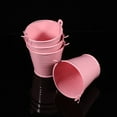 thumbnail image 5 of 4 Count Tin Bucket Simple Style Flower Pot Stylish, 5 of 8