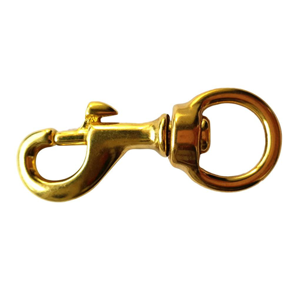 80mm Brass Trigger Bolt Snap Clip Hook with Swivel-Eye for Pet Chains Strap 
