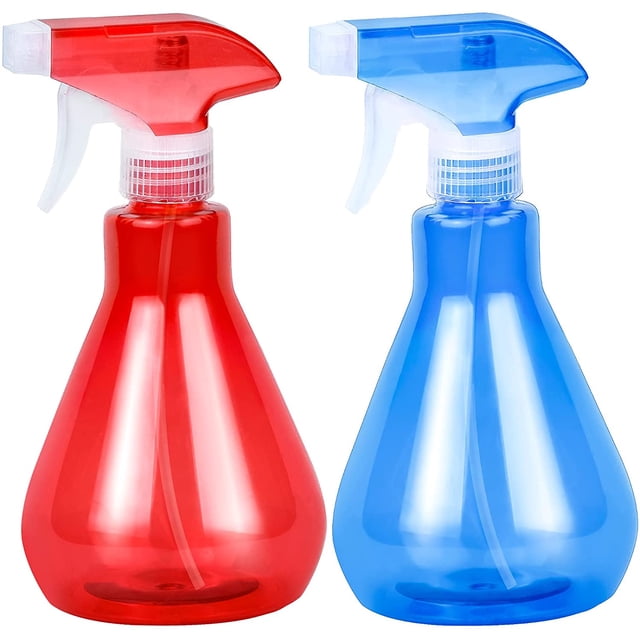 botellas de spray, rociador vacío de plástico, bomba recargable, botella de spray vacía, rociador de agua para jardín, cabello, plantas, azul, rojo, 500 ml Ormromra ZSY-1474