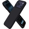 thumbnail image 1 of Compatible with iPhone 17 Pro Max Case,Slim Liquid Silicone 3 Layers Soft Gel Rubber Shockproof Protective Phone Case 6.9" with Anti-Scratch Microfiber Lining-Black, 1 of 7