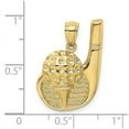 thumbnail image 2 of 16.4mm 10k Solid Yellow Gold 2-d Golf Club and Ball Tee Charm Pendant Necklace for Women - 2.7 Grams, 2 of 2