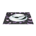 thumbnail image 3 of Ryvnso Placemats Set of 4 Hearts Bats Dining Mats Heat-Resistant Non-Slip Washable Table Mat, 3 of 8