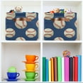 thumbnail image 6 of Baseball on Blue Storage Bins with Handle Fabric Organizer Basket Foldable Box 1 Pack 14.2x10.2x8.3, 6 of 8