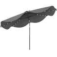 thumbnail image 1 of Outsunny Solar Patio Umbrella with LED and Tilt, Table Umbrella, Dark Grey, 1 of 10