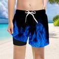 thumbnail image 2 of WAYUTE Flame Print Boys Swim Trunks Shorts for Teen Youth and Ocean Water Sports Stretchy Fit Summer Vacation, 2 of 4