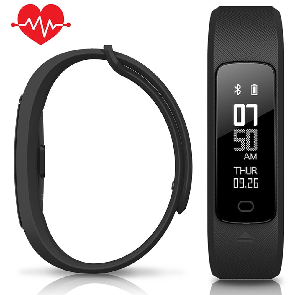 Fitness Tracker w/ Heart Rate Monitor Blood Pressure IP68 Waterproof Activity Tracker Smart