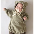 thumbnail image 1 of Justaucorps pour Tout-Petits / Bébés avec Oreilles d'Ours et Capuche, 1 of 12
