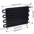 thumbnail image 2 of 8 Row Aluminum 6AN 3/8 Engine Transmission Oil Cooler Electric Fan Kit, 2 of 7