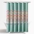 thumbnail image 2 of Boho Chic Shower Curtain Seafoam/Red Single 72x72, 2 of 6