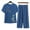 Blue, variant on Amzcrzy Lounge Sets for Women Women's Summer Casual Printed Short-Sleeved Round Neck Top Pants Suit Thin Weared Outer Home Suit Womens Loungewear Set Ladies Pajamas Sets Womens Lounge Set