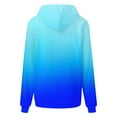 thumbnail image 3 of Womens Neon Print Oversized Sweatshirt Drawstring Pullover Sweatshirt Trendy Sweater Tops Fall Fashion Clothes Blue S, 3 of 4