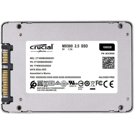 Crucial CT1000MX500SSD1 MX500 1TB 3D NAND SATA 2.5 Inch Internal SSD