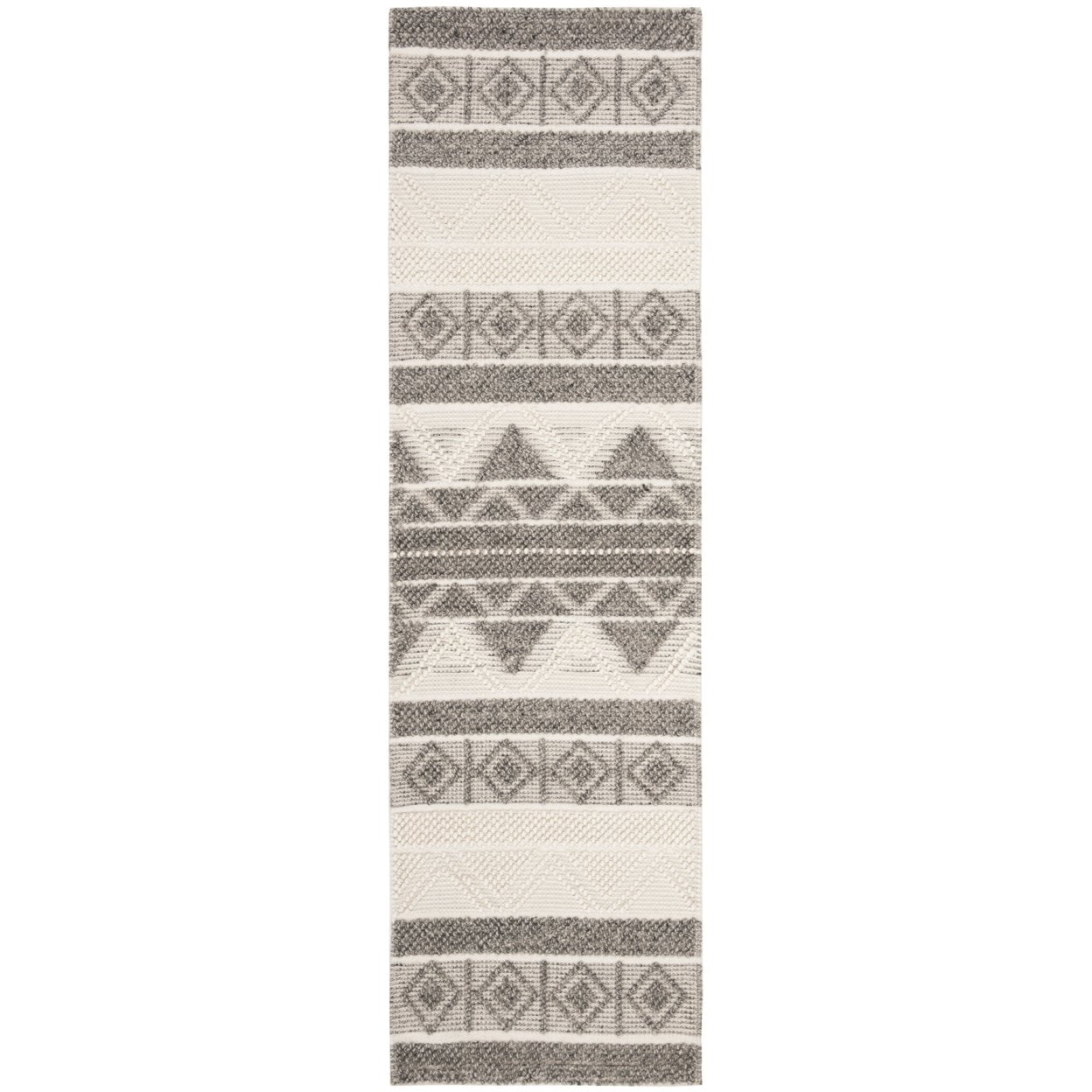 SAFAVIEH Natura Christabella Geometric Area Rug, Ivory/Grey, 3' x 5'