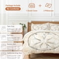 thumbnail image 6 of 3 Piece Sand Dollar Coastal Duvet Cover Set Queen Size, Microfiber Comforter/Quilt Cover with Corner Ties and 2 Pillowcases, Summer Beach Beige Sea All Season Soft Bedding with Zipper Closure, 6 of 8