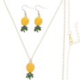 thumbnail image 2 of Pineapple Earrings and Necklace Set in Assorted Colors Vintage Fashionable Alloy Jewelry for Women Lightweight and Durable 1 Set, 2 of 5