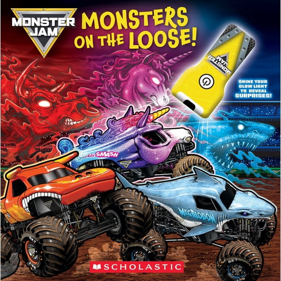 Monster Jam: Monsters on the Loose! (Board Book with Flashlight) (Hardcover)