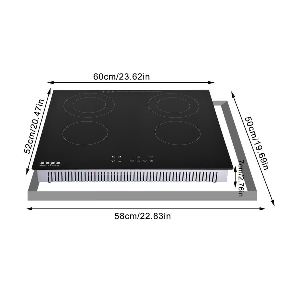 ZHON Electric Stovetop 4 Burners Induction Cooker Countertop Stove Top Kitchen Stove Touch Control 220-240V Electric Cook Top for Stone Pot Bibimbap handsome