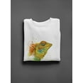 thumbnail image 3 of Chameleon Watercolor Art Sweatshirt Women -Image by Shutterstock, Female x-Large, 3 of 4