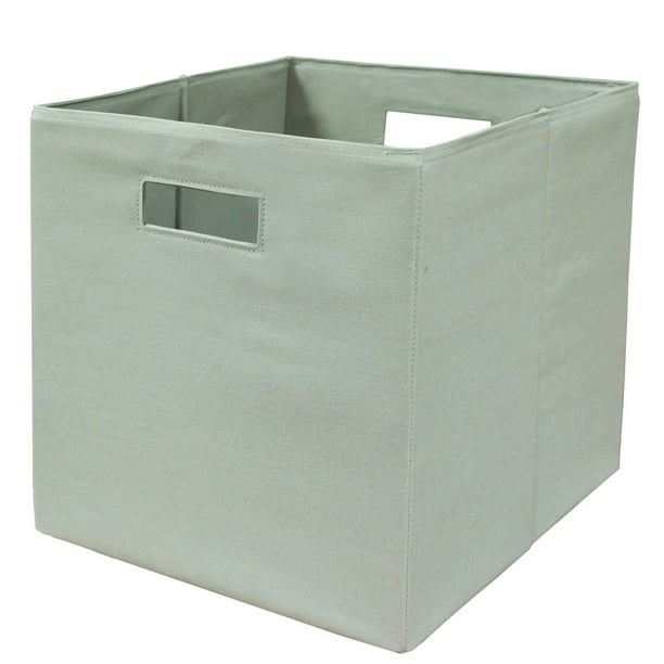 Better Homes Gardens Fabric 12 75 X 12 75 Grey Storage Bin Walmart Com Walmart Com