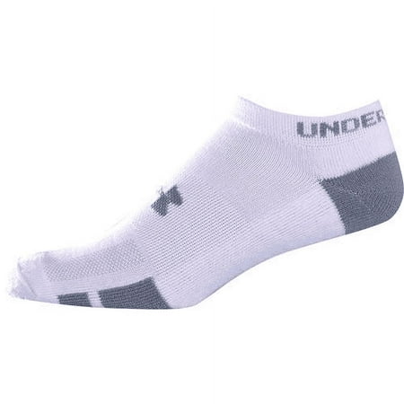 UA Resistor III No Show White 7-9(Youth Large)