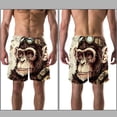 thumbnail image 3 of luoweisi Men's Beach Shorts Quick Dry Swim Trunks with Mesh Lining Monkey L, 3 of 5