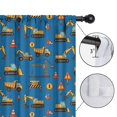 thumbnail image 4 of Blackout Kids Curtains,Cartoon Construction Vehicles Cones Blue Pattern Childrens Insulated Curtains Set Of 2,Bedroom Essentials,Toddler Room Decor 42"x84", 4 of 5