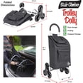 thumbnail image 3 of dbest products Stair Climber Trolley Dolly, Black Shopping Grocery Foldable Cart, 3 of 6