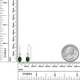 thumbnail image 6 of Gem Stone King 14K White Gold Green Chrome Diopside and Lab Grown Diamond Earrings for Women | 1.53 Cttw | Gemstone Birthstone | Oval 7X5MM, 6 of 6