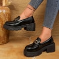 thumbnail image 7 of Bkhluea Women Metal Buckle Platform Loafers Slip On Comfortable Footwear For Office Work Daily Casual Outdoor Activities, 7 of 7