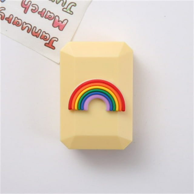 FcBaudy Travel Outdoor Cute Mini Fruit Shape Storage C^ontact L^ens Case Mirror Box Container Contact lens care